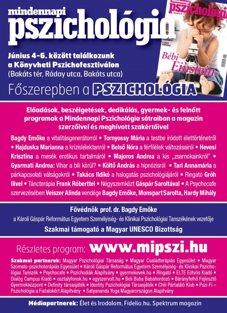 Könyvheti PszichoFesztivál - június 4-5-6
