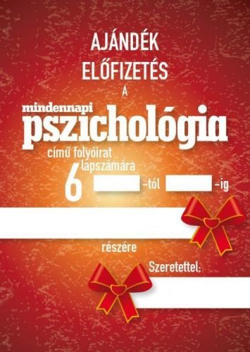 Ajándékozzon Mindennapi Pszichológiát!