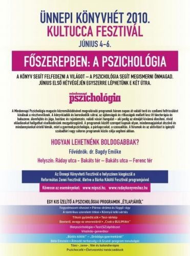 Pszichofesztivál - 10. Ünnepi Könyvheti Fesztivál a Mindennapi Pszichológiával