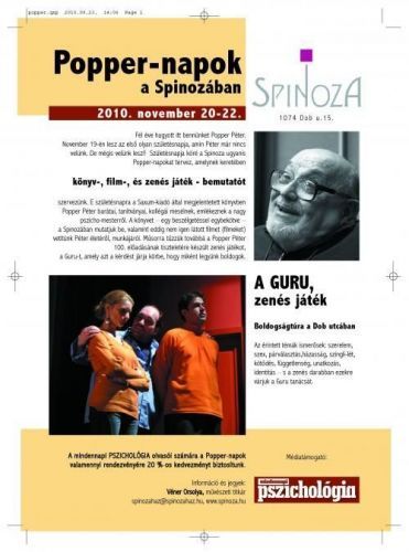 Popper-napok a Spinozában